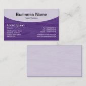 Carte De Visite Top courbe v3b - violet profond (Devant / Derrière)