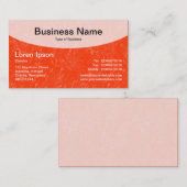 Carte De Visite Top courbe v3d - Rouge orange (Devant / Derrière)