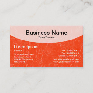 Carte De Visite Top courbe v3d - Rouge orange