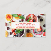 Carte De Visite Top View Bowis Fruit | Nutrition (Dos)