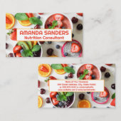 Carte De Visite Top View Bowis Fruit | Nutrition (Devant / Derrière)