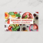 Carte De Visite Top View Bowis Fruit | Nutrition (Devant)
