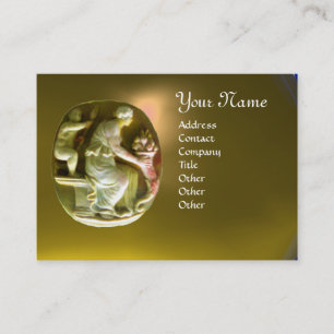 Carte De Visite Topaze jaune lumineuse de MONOGRAMME de CORNE