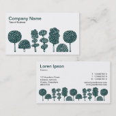 Carte De Visite Topiaire - Dk Moss Green sur blanc (Devant / Derrière)