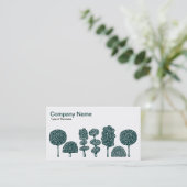 Carte De Visite Topiaire - Dk Moss Green sur blanc (Debout devant)