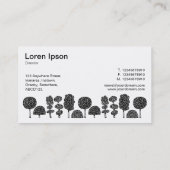 Carte De Visite Topiaire - Noir sur Blanc (Dos)