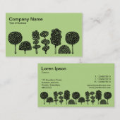Carte De Visite Topiary - Noir sur le Lt Green b8da89 (Devant / Derrière)