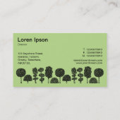 Carte De Visite Topiary - Noir sur le Lt Green b8da89 (Dos)