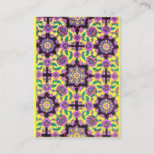 CARTE DE VISITE TOPKAPI, DOMMASQUE ORIENTALE JAUNE ROSE FLORALE (Dos)