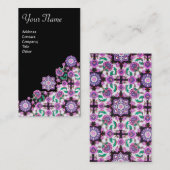 CARTE DE VISITE TOPKAPI, FLEURS DE DOMMAQUES FLEURIS ROSE NOIR (Devant / Derrière)