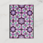 CARTE DE VISITE TOPKAPI, FLORALE ROSE VERT ORIENTAL DAMASK FLEURS (Dos)