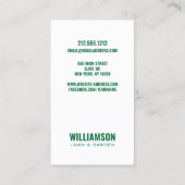 Carte De Visite Topographie moderne Aménagement paysager Garde de  (Dos)