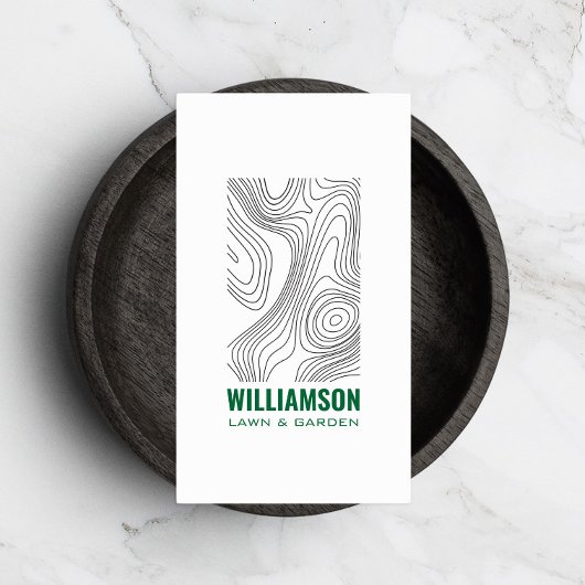 Carte De Visite Topographie moderne Aménagement paysager Garde de 