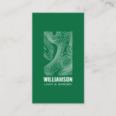 Carte De Visite Topographie moderne Paysage Garage de pelouse Vert (Devant)