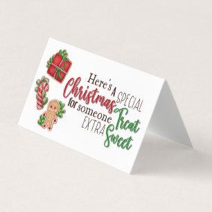 Carte De Visite Topper de sac de Noël pour quelqu'un d'autre sucré