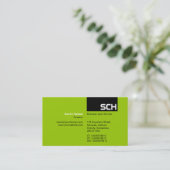 Carte De Visite TopTag - Noir avec Martian Green (Debout devant)