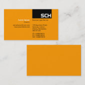 Carte De Visite TopTag - Noir avec orange (Devant / Derrière)