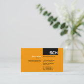 Carte De Visite TopTag - Noir avec orange (Debout devant)