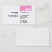 Carte De Visite TopTag - rose (Devant / Derrière)