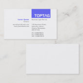 Carte De Visite TopTag v2 - Bleu électrique (Devant / Derrière)