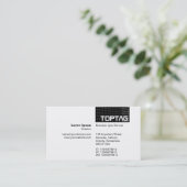 Carte De Visite TopTag v2 - Coin ton - gris (Debout devant)