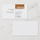 Carte De Visite TopTag v2 - Marron (Devant / Derrière)
