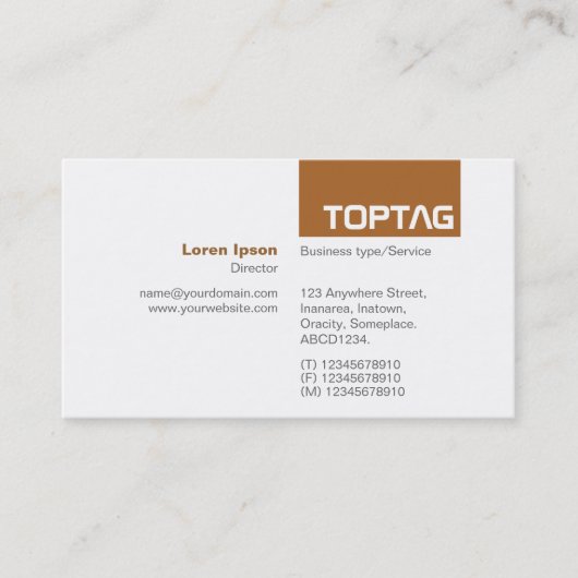 Carte De Visite TopTag v2 - Marron (Devant)