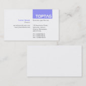 Carte De Visite TopTag v2 - Pastel Blue (Devant / Derrière)