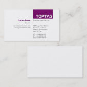 Carte De Visite TopTag v2 - Plum (Devant / Derrière)