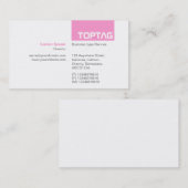 Carte De Visite TopTag v2 - rose (Devant / Derrière)