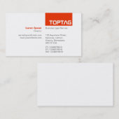 Carte De Visite TopTag v2 - Rouge brique (Devant / Derrière)