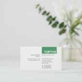 Carte De Visite TopTag v2 - Vert Armée (Debout devant)