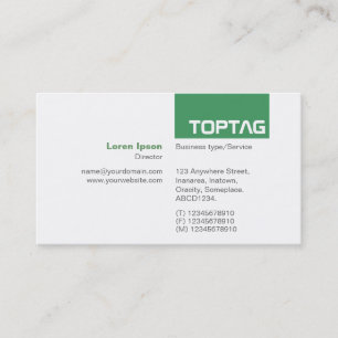Carte De Visite TopTag v2 - Vert Armée