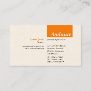Carte De Visite TopTag v3 - Orange (carte de crème)