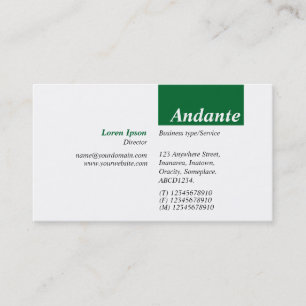 Carte De Visite TopTag v3 - Vert forêt