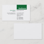 Carte De Visite TopTag v3 - Vert forêt (Devant / Derrière)