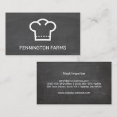 Carte De Visite Toque | Arrière - plan de tableau de bord (Devant / Derrière)