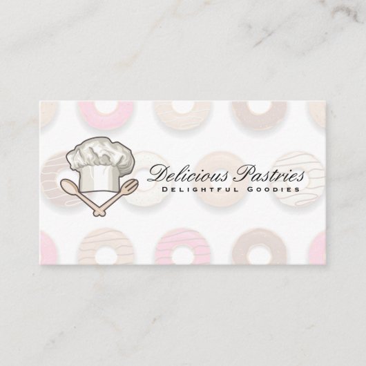 Carte De Visite Toque | Motif de donut (Devant)