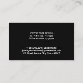 Carte De Visite Toque | Motif Whisk (Dos)