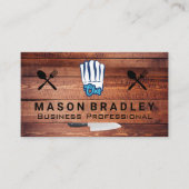 Carte De Visite Toque | Outils de Cuisine | Bois (Devant)