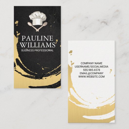 Carte De Visite Toque | Outils de cuisine | Culinaire (Devant / Derrière)