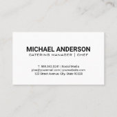 Carte De Visite Toque | Spatule | Marbre (Dos)