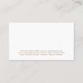 Carte De Visite Toque | Splatter or | Parties scintillant d'or (Dos)