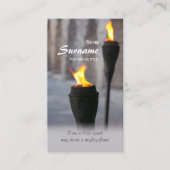Carte De Visite Torches de brûlure d'incendie d'une petite étincel (Devant)
