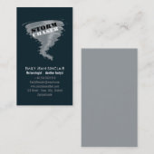 Carte De Visite Tornade - Conception de ciseaux de tempête, météor (Devant / Derrière)