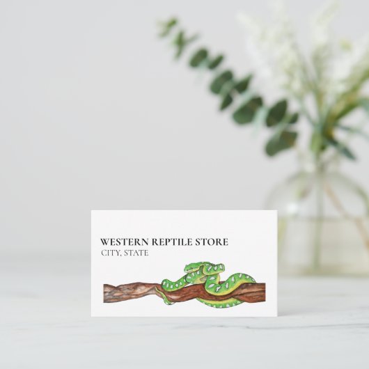 Carte De Visite Tortoise de serpent Repestin Python Boa Pet (Debout devant)