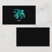 Carte De Visite Tortue bleue de Bali en Indonésie (Devant / Derrière)