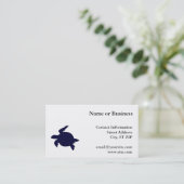 Carte De Visite Tortue bleue foncée (Debout devant)