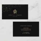 Carte De Visite tortue de mer à feuille d'or (Devant / Derrière)