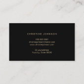 Carte De Visite tortue de mer à feuille d'or (Dos)